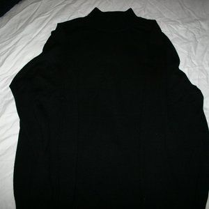 Black Merino Wool mock neck Jos A Bank Sweater XL